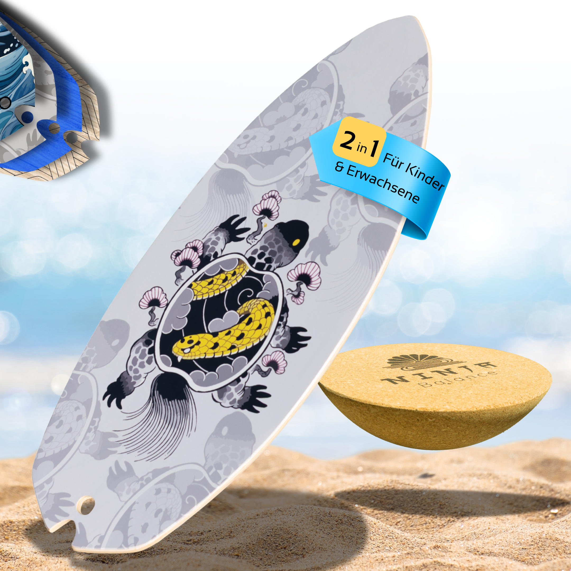 Balance Board halve bol van massief kurk, 15 cm x 7,5 cm, 30 cm x 15 cm Balance Board halve bol van massief kurk, 15 cm x 7,5 cm, 30 cm x 15 cm